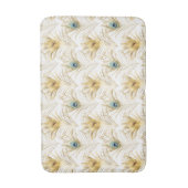 PEACOCK FEATHER WHITE BATH MAT BADEMATTE (Vorderseite Vertikal)