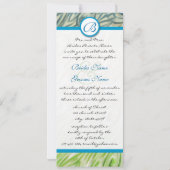 Peacock Feather Wirbel Einladung Hochzeit (Rückseite)