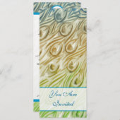 Peacock Feather Wirbel Einladung Hochzeit (Vorne/Hinten)