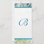 Peacock Feather Wirbel Einladung Hochzeit (Vorderseite)