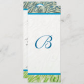 Peacock Feather Wirbel Einladung Hochzeit (Vorne/Hinten)