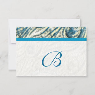 Peacock Feather Wirbel Wedding RSVP Karte
