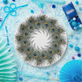 Peacock Feather Wreath Paper-Teller Pappteller (Party)