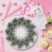 Peacock Feather Wreath Paper-Teller Pappteller (Party)
