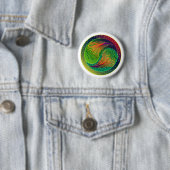 Peacock Feather Yin Yang 3 Button (Beispiel)