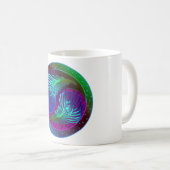 Peacock Feather Yin Yang 5 Kaffeetasse (VorderseiteRechts)