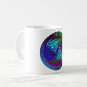 Peacock Feather Yin Yang 5 Kaffeetasse (Vorderseite Links)