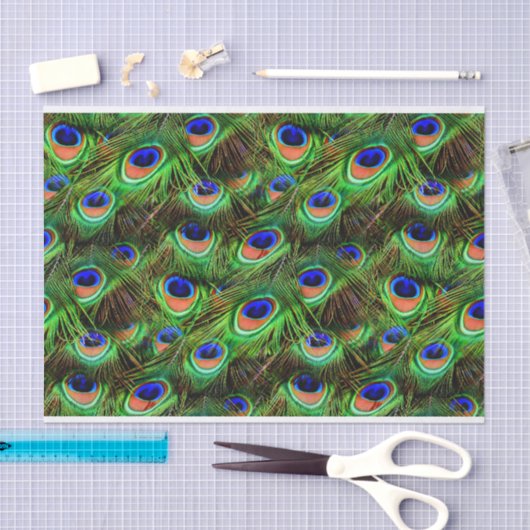 Peacock Feathers 7A-B Optionen Seidenpapier (Handwerk)