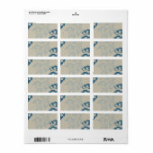 Peacock Feathers Adressaufkleber (Vorne)