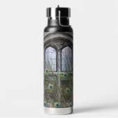 Peacock Feathers and Gothic Windows Trinkflasche (Links)