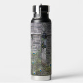 Peacock Feathers and Gothic Windows Trinkflasche (rechts)