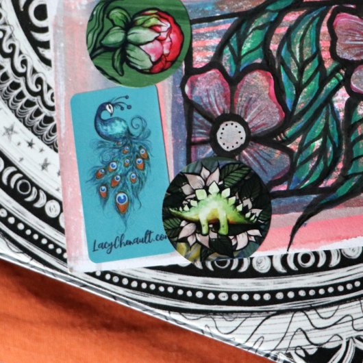 Peacock Feathers Aquamarin Peacocks Adressaufkleber