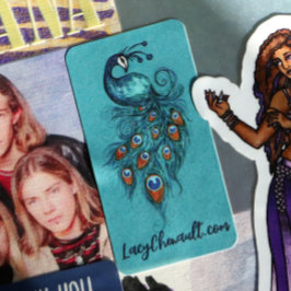 Peacock Feathers Aquamarin Peacocks Adressaufkleber