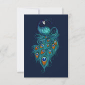 Peacock Feathers Aquamarin Peacocks Dankeskarte (Vorderseite)