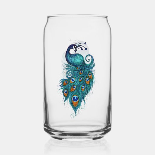 Peacock Feathers Aquamarin Peacocks Dosenglas (Rückseite)