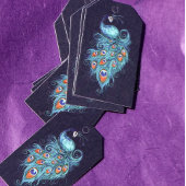 Peacock Feathers Aquamarin Peacocks Geschenkanhänger