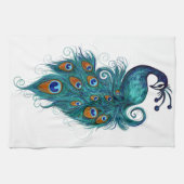 Peacock Feathers Aquamarin Peacocks Geschirrtuch (Horizontal)