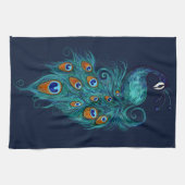 Peacock Feathers Aquamarin Peacocks Geschirrtuch (Horizontal)