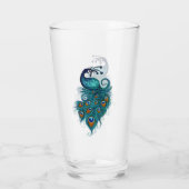 Peacock Feathers Aquamarin Peacocks Glas (Rückseite)