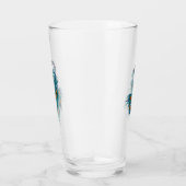 Peacock Feathers Aquamarin Peacocks Glas (Rechts)