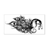 Peacock Feathers Aquamarin Peacocks Gummistempel (Prägung)