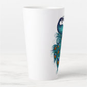 Peacock Feathers Aquamarin Peacocks Milchtasse (Vorderseite)