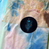 Peacock Feathers Aquamarin Peacocks Runder Aufkleber