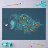 Peacock Feathers Aquamarin Peacocks Seidenpapier (Basteln)