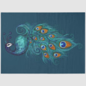 Peacock Feathers Aquamarin Peacocks Seidenpapier (Vorderseite)