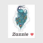 Peacock Feathers Art Aufkleber (Blatt)