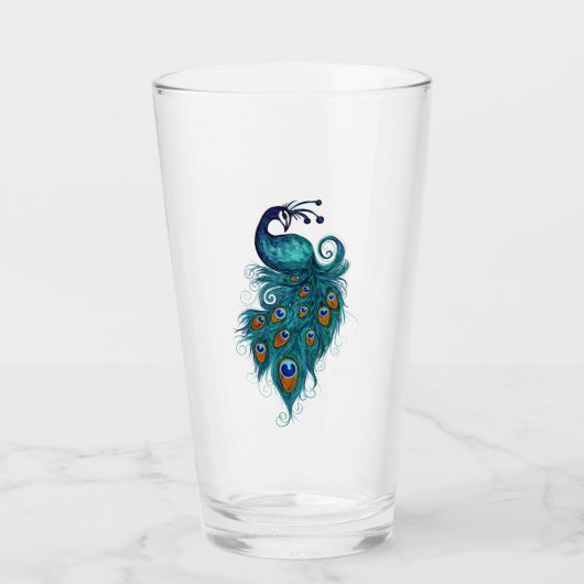 Peacock Feathers Art Glas (Vorderseite)