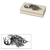 Peacock Feathers Art Gummistempel (Stempel)