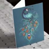 Peacock Feathers Art                               Karte