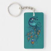 Peacock Feathers Art Schlüsselanhänger (Vorderseite)