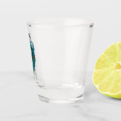 Peacock Feathers Art Schnapsglas (Rechts)