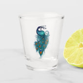 Peacock Feathers Art Schnapsglas (Vorderseite)