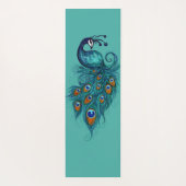 Peacock Feathers Art Yogamatte (Rückseite)