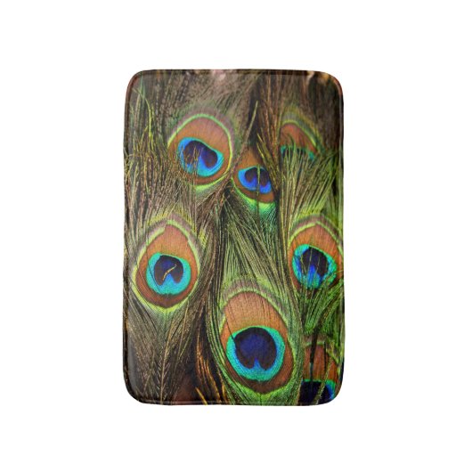 Peacock Feathers Bath Mat Badematte (Vorderseite Vertikal)