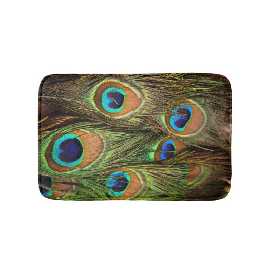 Peacock Feathers Bath Mat Badematte (Vorderseite)