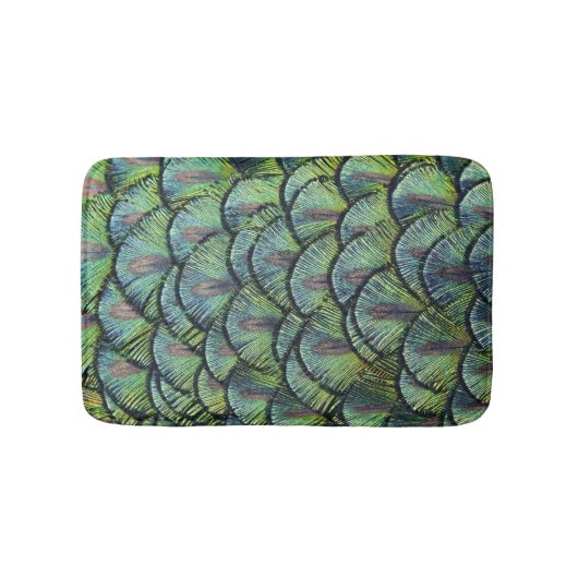 Peacock Feathers Bath Mat Badematte (Vorderseite)
