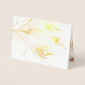 Peacock Feathers Beautiful Friend Geburtstag Folienkarte (Vorderseite)