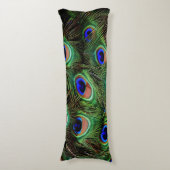Peacock Feathers Blue Aquamarin Fotografy Accelera Seitenschläferkissen (Vorderseite Vertikal)