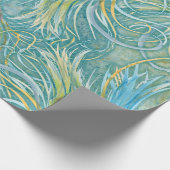 Peacock Feathers Blue Geschenkpapier (Ecke)