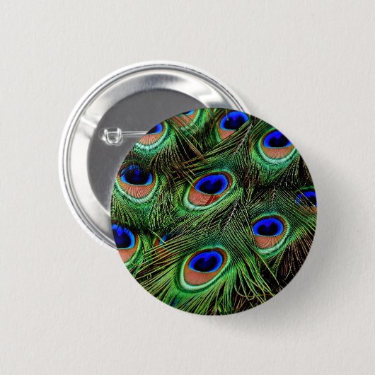 Peacock Feathers Button (Vorne & Hinten)