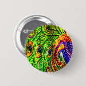 Peacock Feathers Button (Vorne & Hinten)