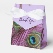 Peacock Feathers Dankeschön Gastgeschenk Box Geschenkschachtel (Vorderseite)