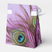 Peacock Feathers Dankeschön Gastgeschenk Box Geschenkschachtel (Rückseite)