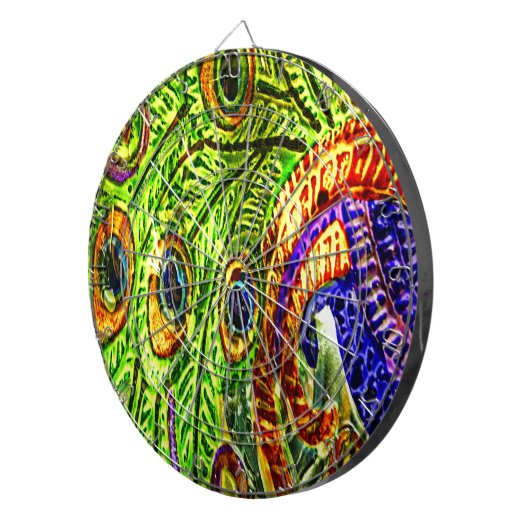 Peacock Feathers Dartscheibe (Vorderseite rechts)