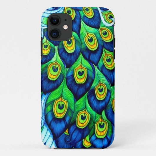 Peacock Feathers Design Case-Mate iPhone Hülle (Rückseite)