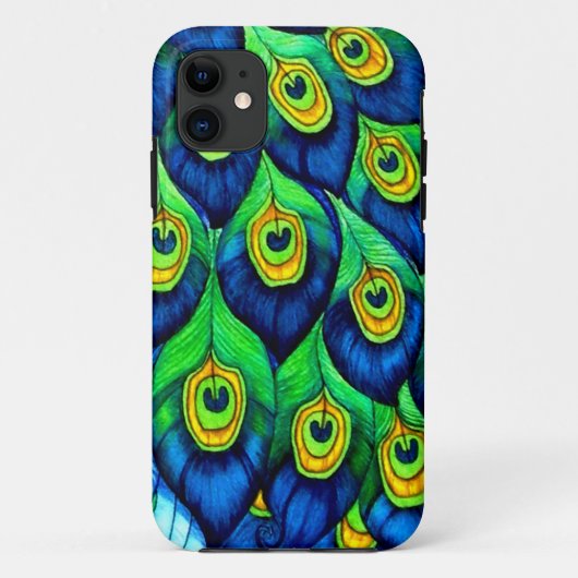 Peacock Feathers Design Case-Mate iPhone Hülle (Rückseite)